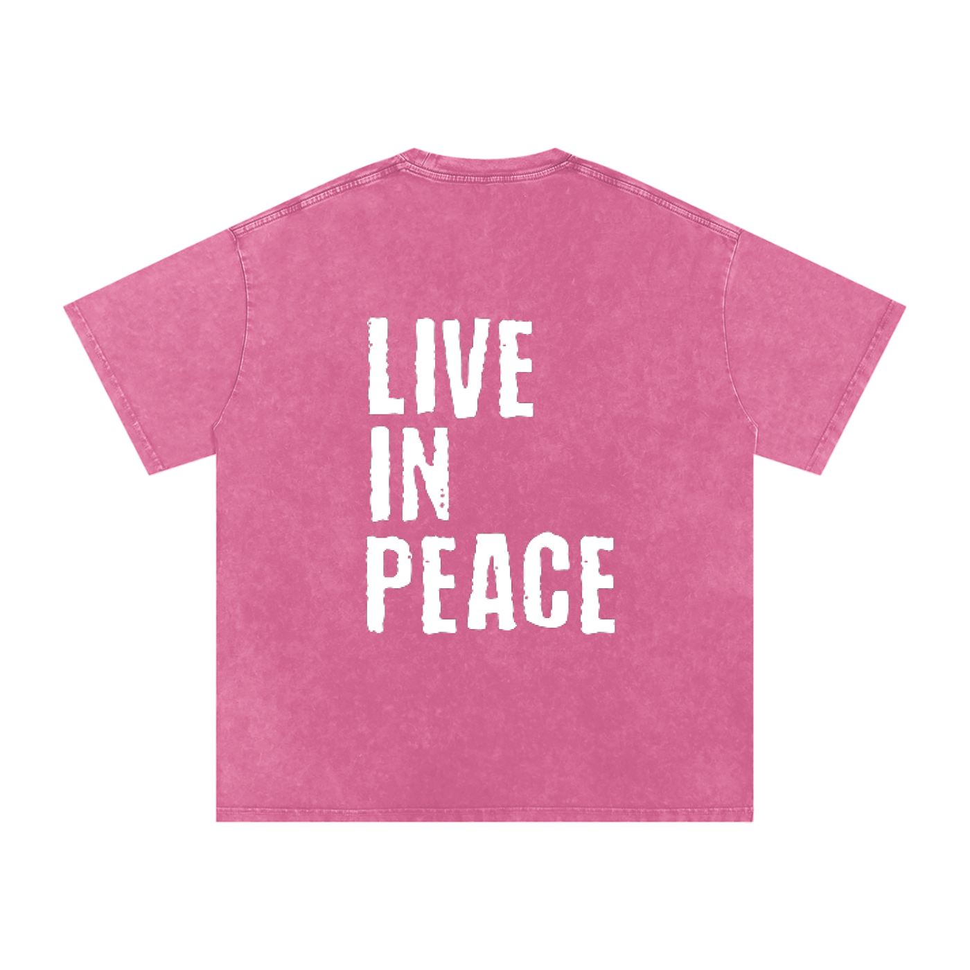 "Live In Peace" Acid Wash T-Shirt - 250 GSM