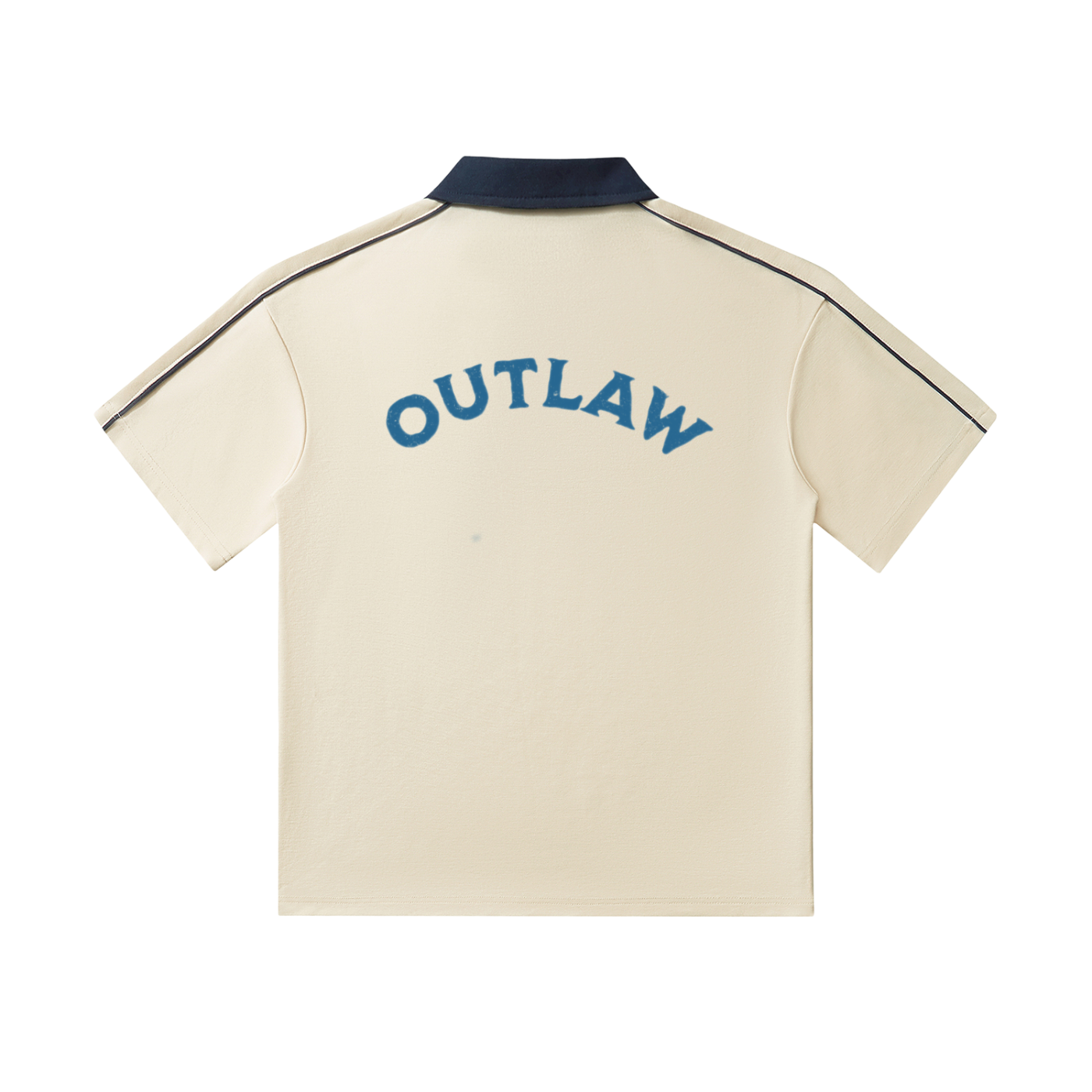 "Surf Team" Contrast Collar Short-Sleeve Polo Shirt