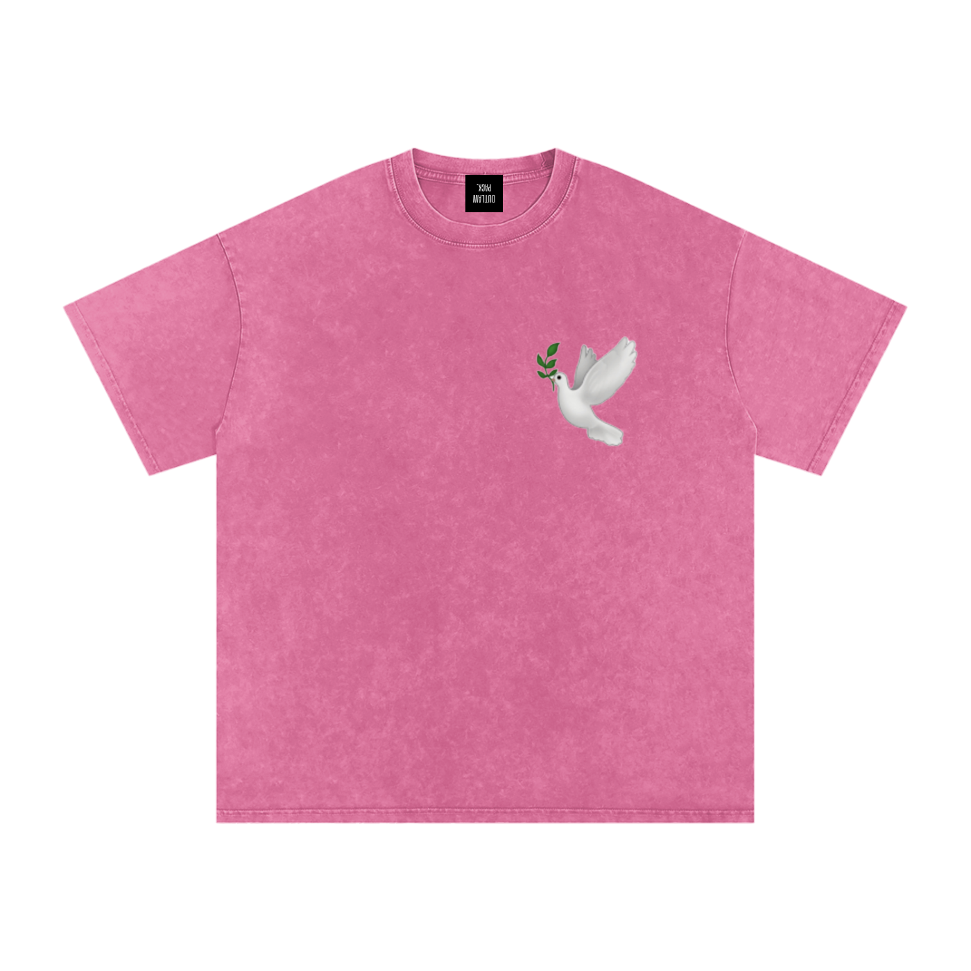 "Live In Peace" Acid Wash T-Shirt - 250 GSM