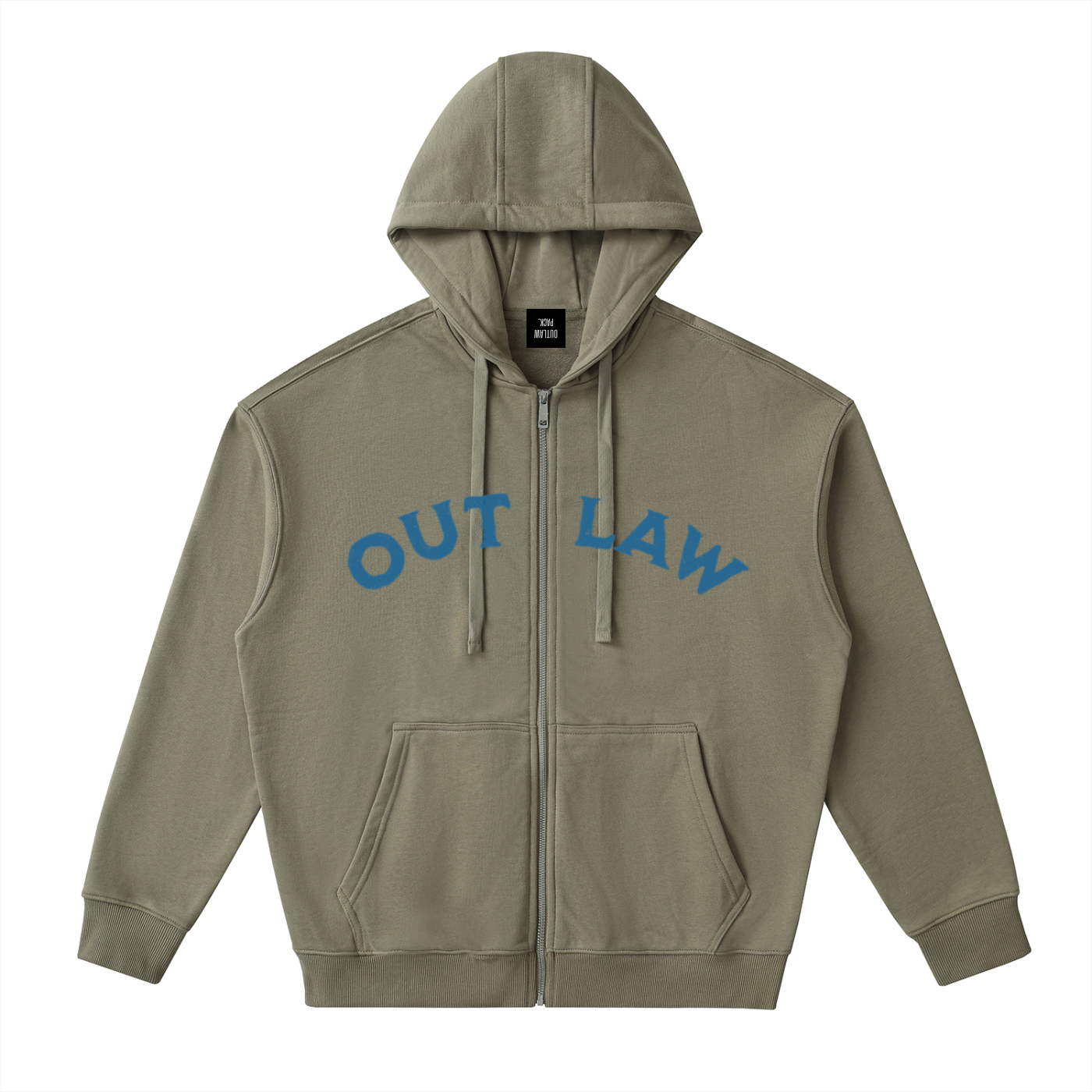 "Super Surfer" Drop-Shoulder Zip Up Hoodie