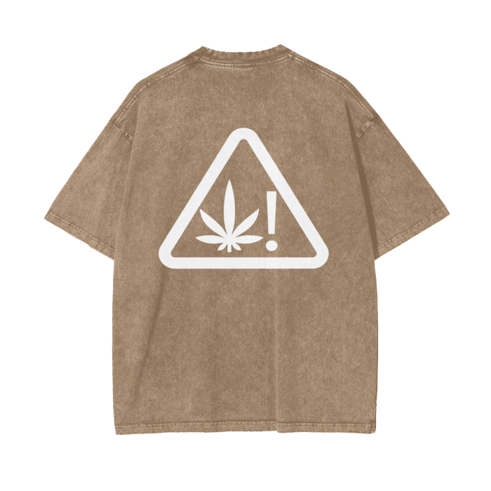 "Thug Angel" Acid Wash Oversize T-Shirt - 250 GSM