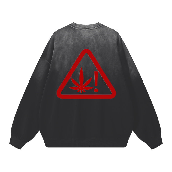 "Death before dishonor" Monkey Wash Drop-Shoulder Sweatshirt