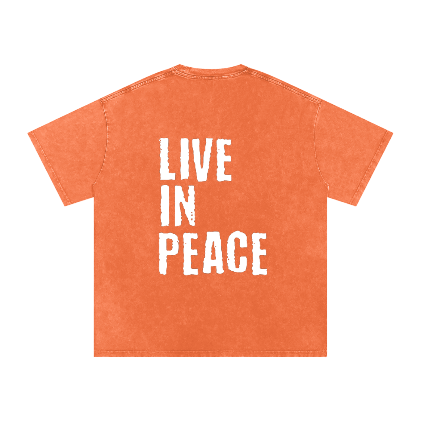 "Live In Peace" Acid Wash T-Shirt - 250 GSM