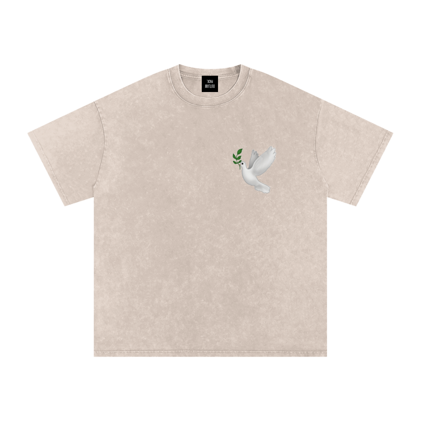 "Live In Peace" Acid Wash T-Shirt - 250 GSM