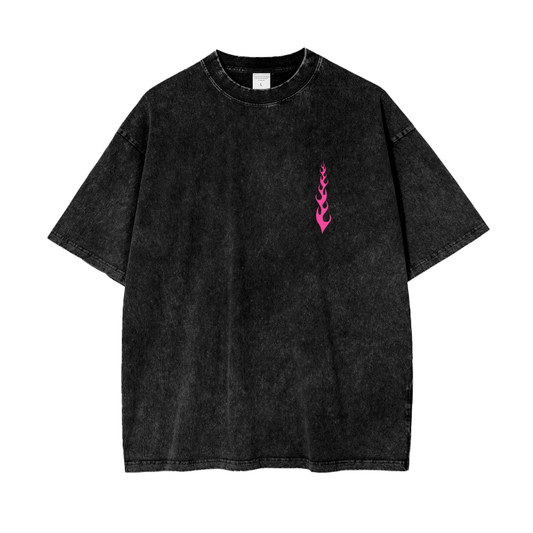 "Hell Pack" Acid Wash Oversize T-Shirt - 250 GSM
