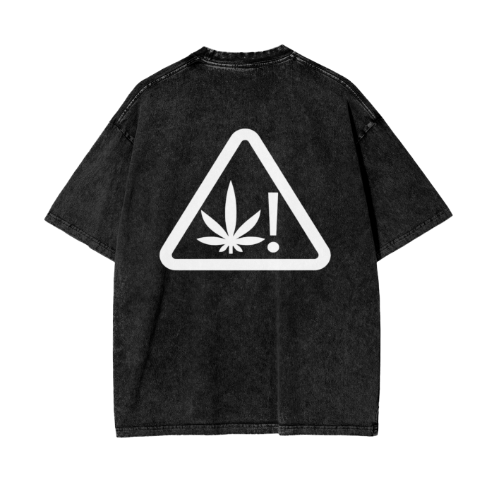 "Thug Angel" Acid Wash Oversize T-Shirt - 250 GSM