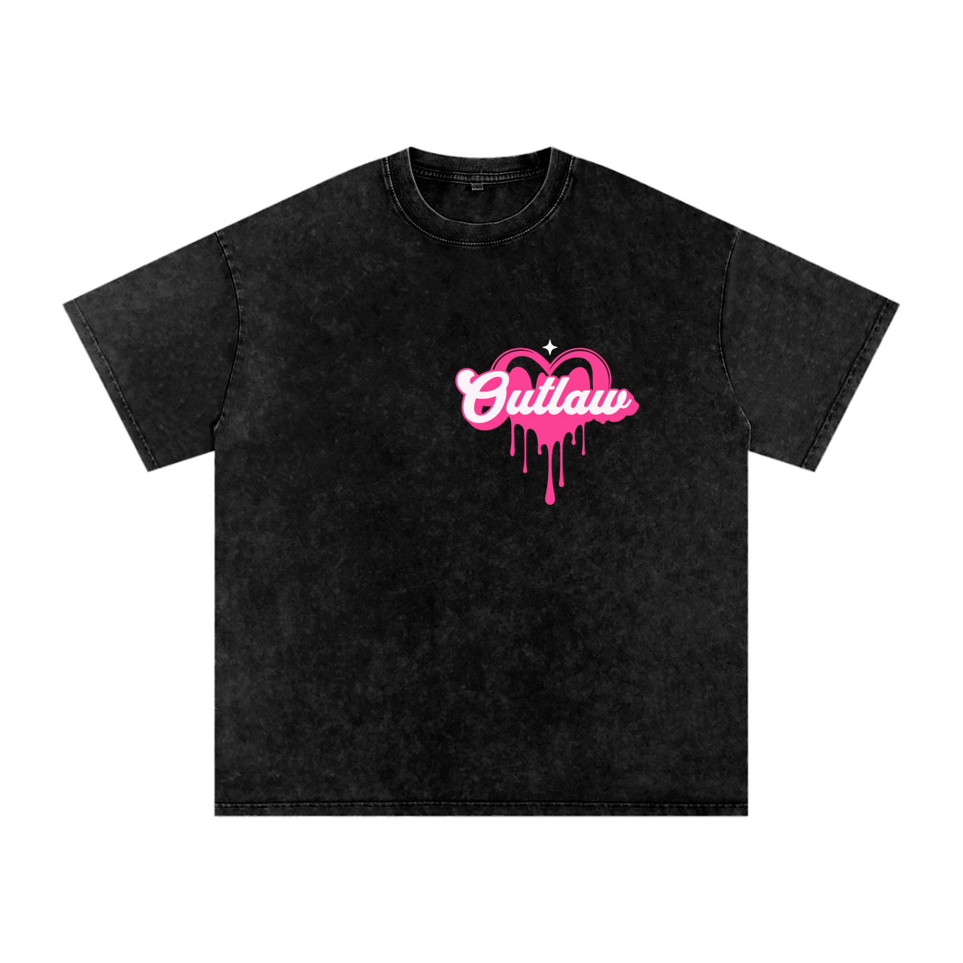 "Lady Outlaw" Acid Wash Oversize T-Shirt - 250 GSM