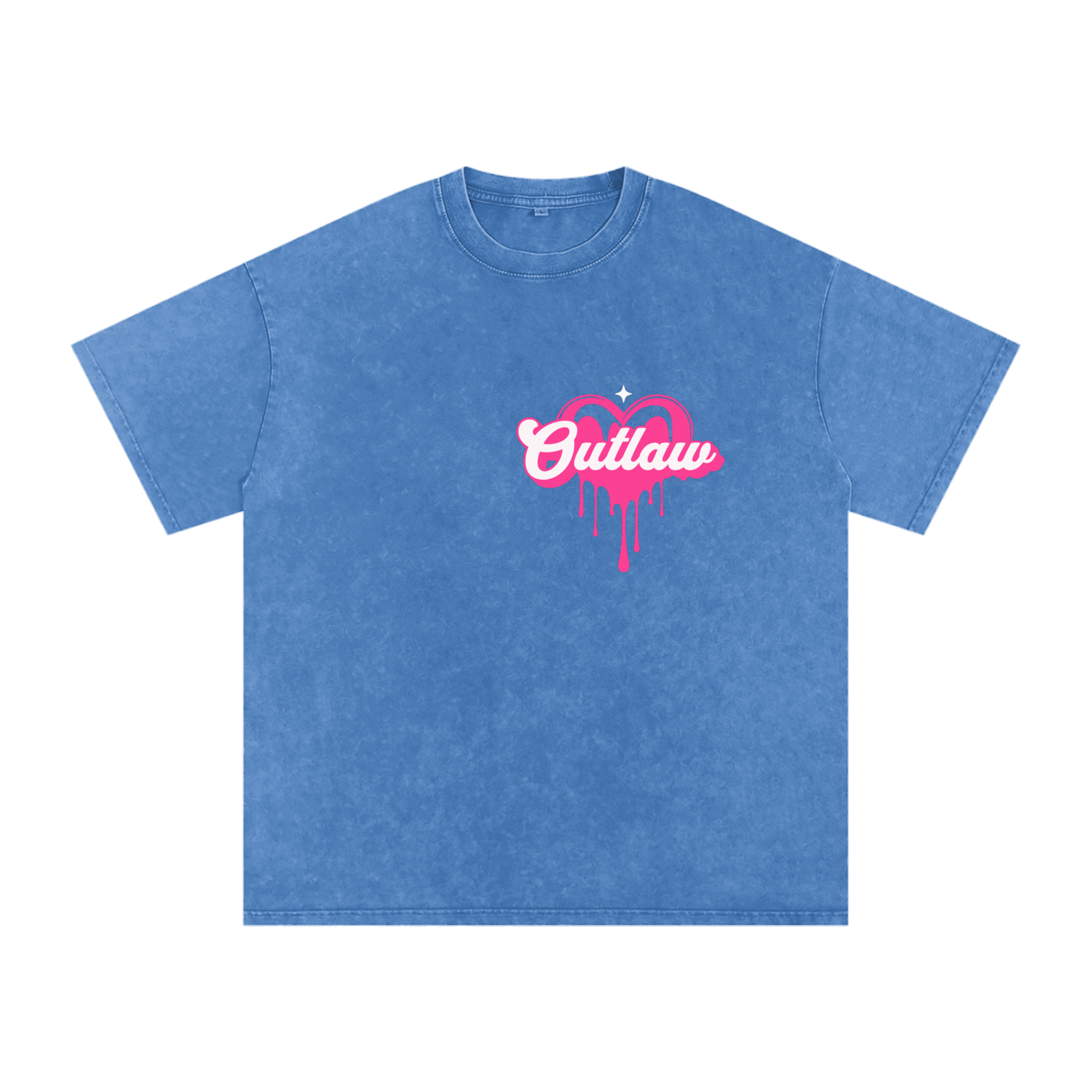 "Lady Outlaw" Acid Wash Oversize T-Shirt - 250 GSM