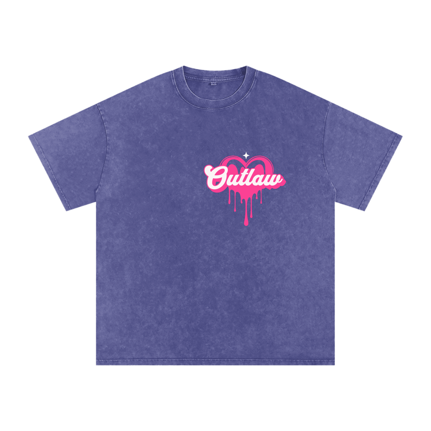 "Lady Outlaw" Acid Wash Oversize T-Shirt - 250 GSM