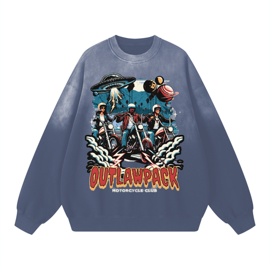 "Motorcycle club" Monkey Wash Drop-Shoulder Sweatshirt