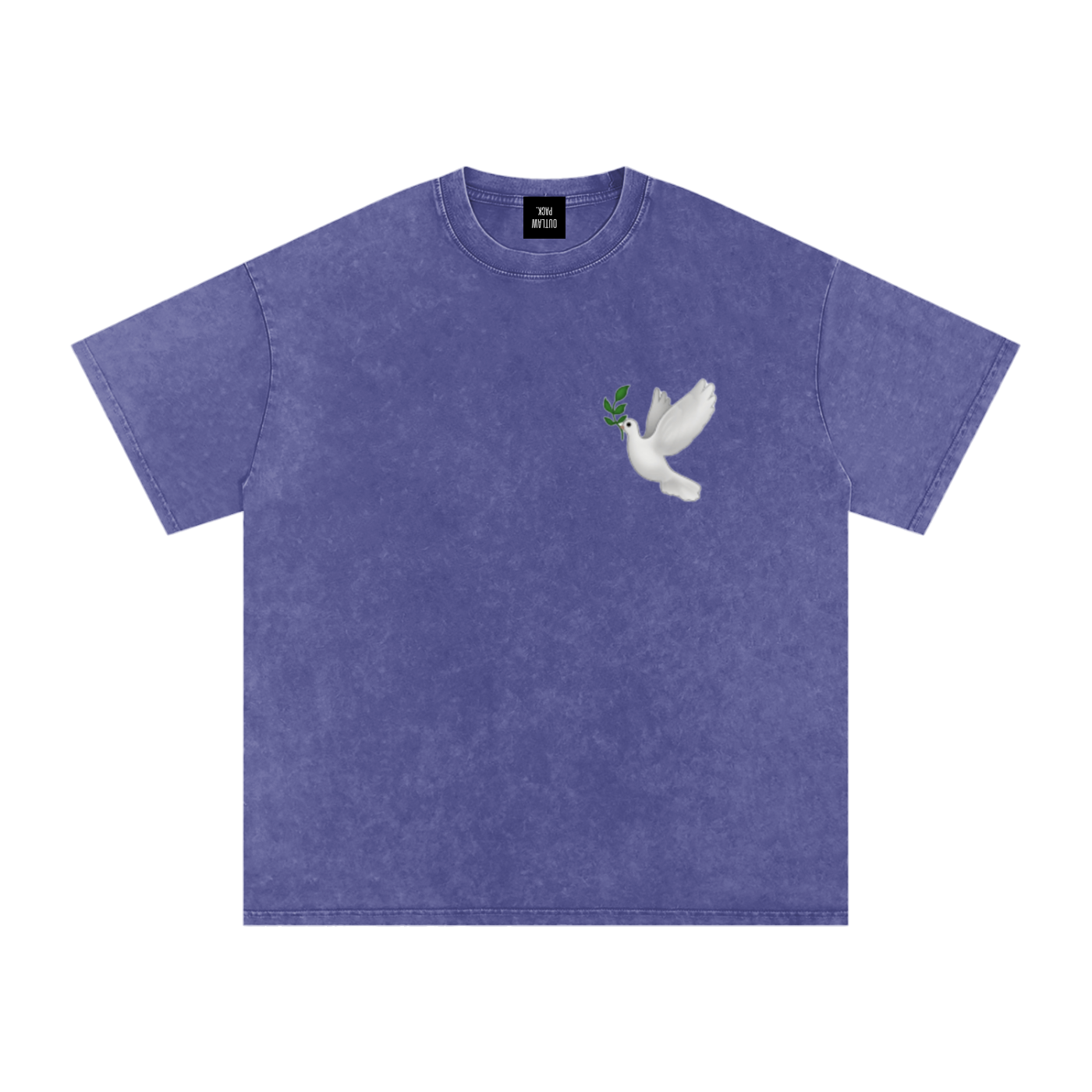 "Live In Peace" Acid Wash T-Shirt - 250 GSM