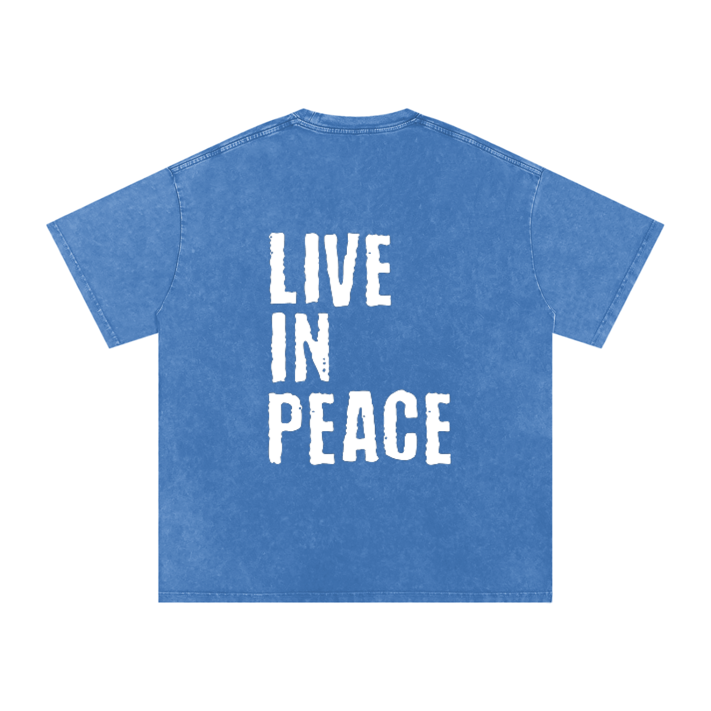 "Live In Peace" Acid Wash T-Shirt - 250 GSM