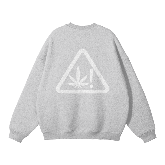"Puffn on La" Streetwear Unisex Solid Color Fleece Pullover