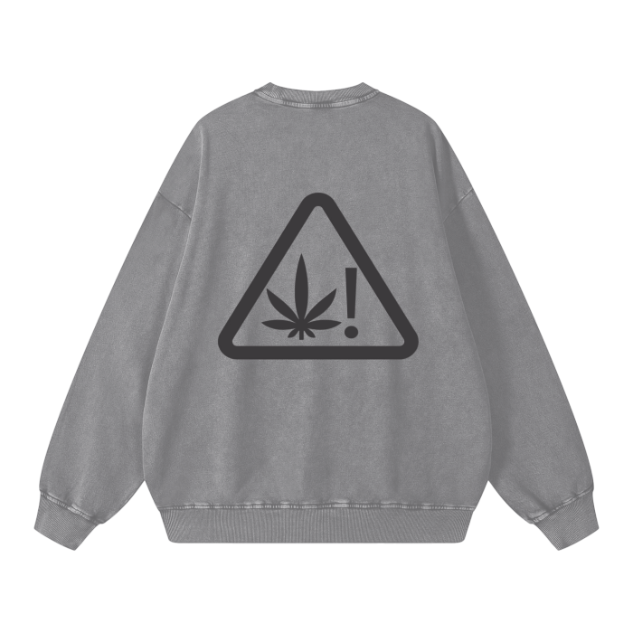 "Black Jesus" Acid Wash Oversize Sweatshirt - 360 GSM