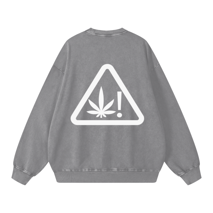 "Thug Angel" Acid Wash Oversize Sweatshirt - 360 GSM