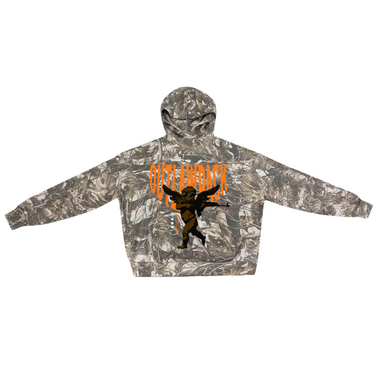 "Thug Angel (Camo) Unisex 100% Cotton French Terry Camo Hoodie（400GSM）
