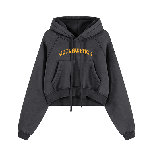 "Stoner Girl" Cropped Zip-Through Hoodie #RU0075