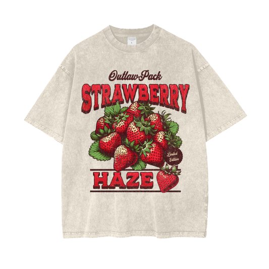 "Strawberry Haze" Acid Wash Oversize T-Shirt - 250 GSM